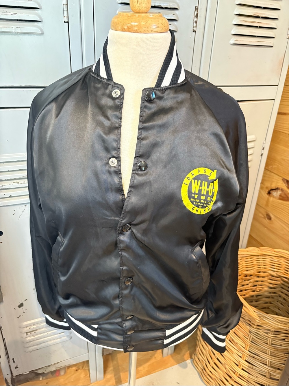 Vintage Satin Bomber Jacket